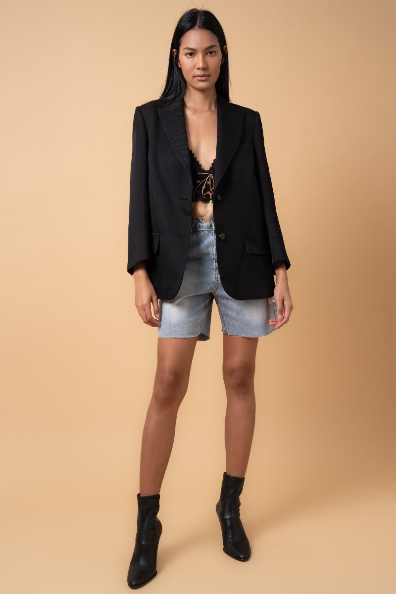 High Rise Bermuda Shorts