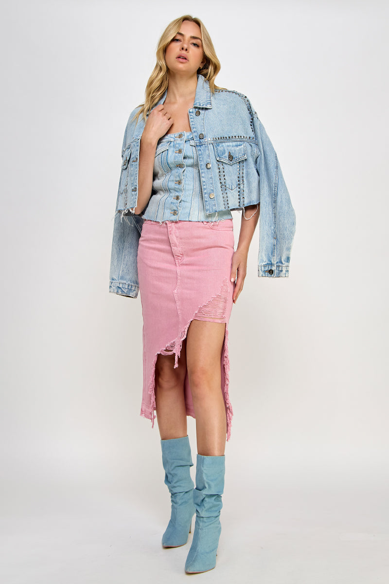 CROSSOVER HEAVY DESTROYED SKIRT