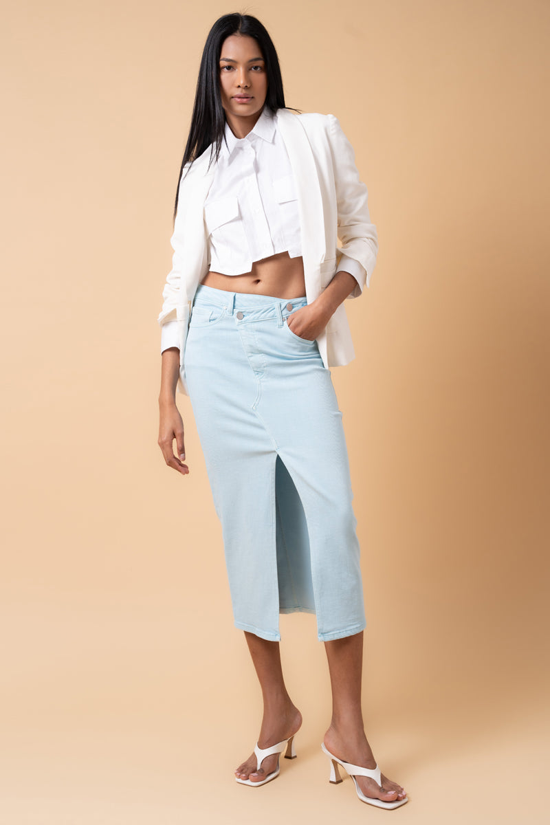 CROSSOVER MIDI SKIRT