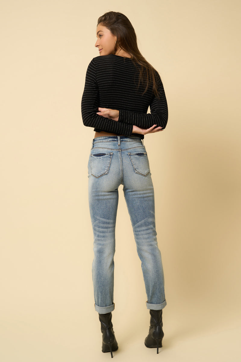 High Rise Girlfriend Jeans - Insanegene.com