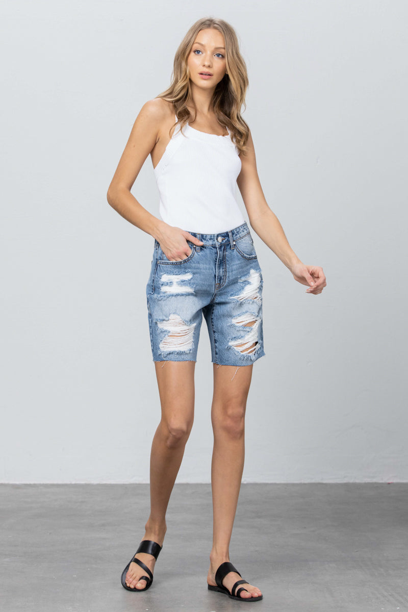 Distressed bermuda sale