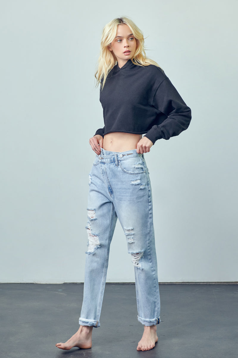 Cropped outlet boyfriend jeans