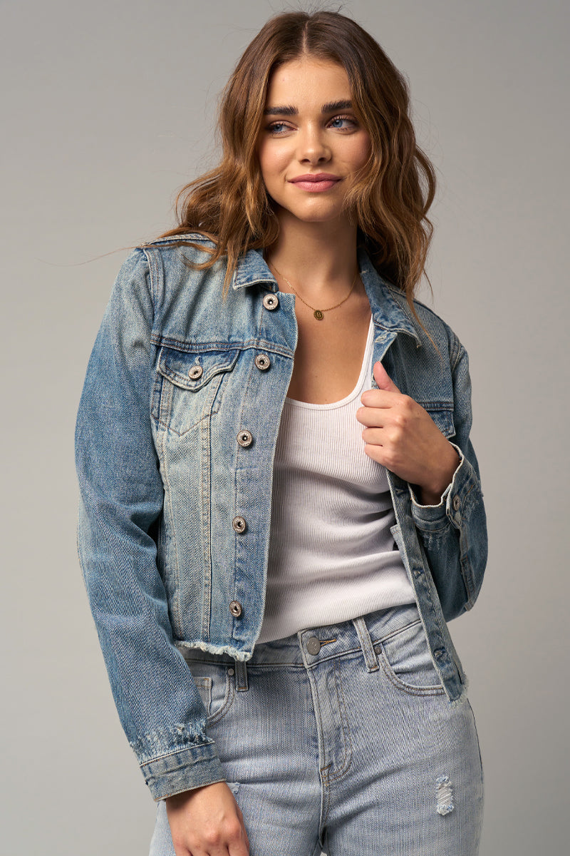 Insane Denim Faith Cropped Jackets - Insanegene.com