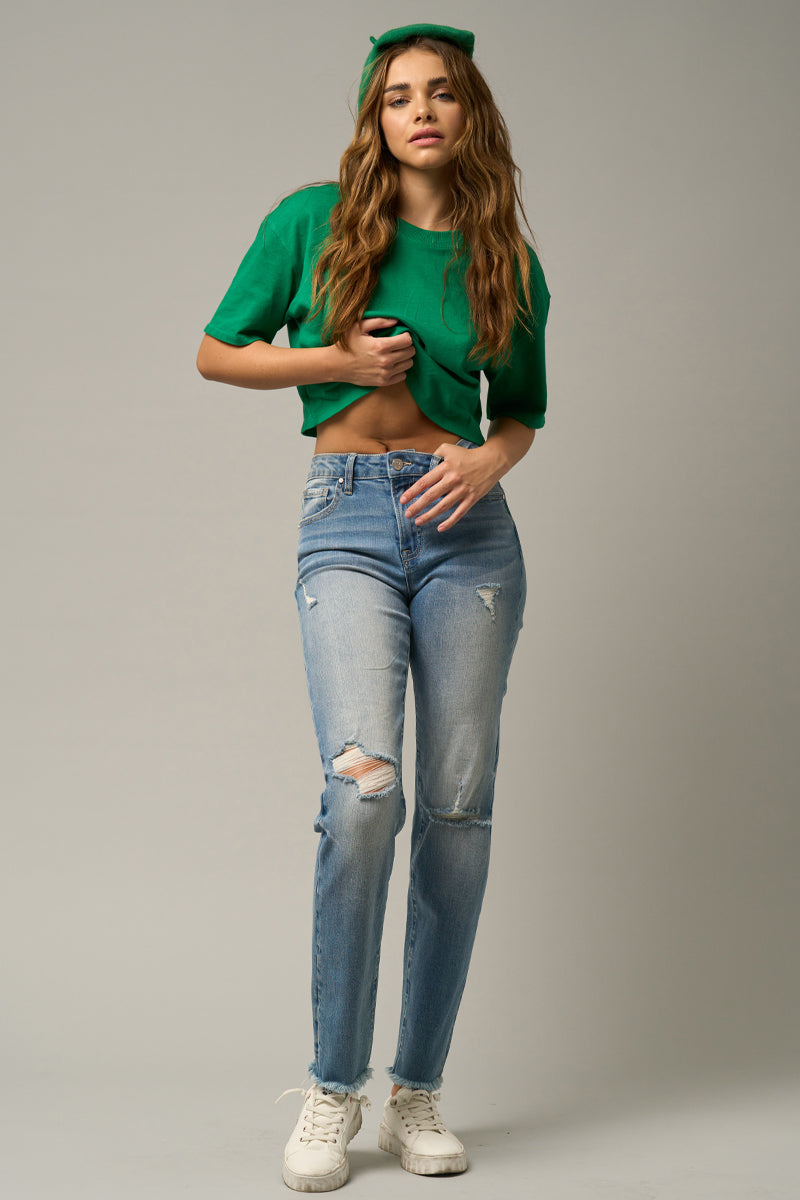 Mid Rise Slim Jeans - Insanegene.com