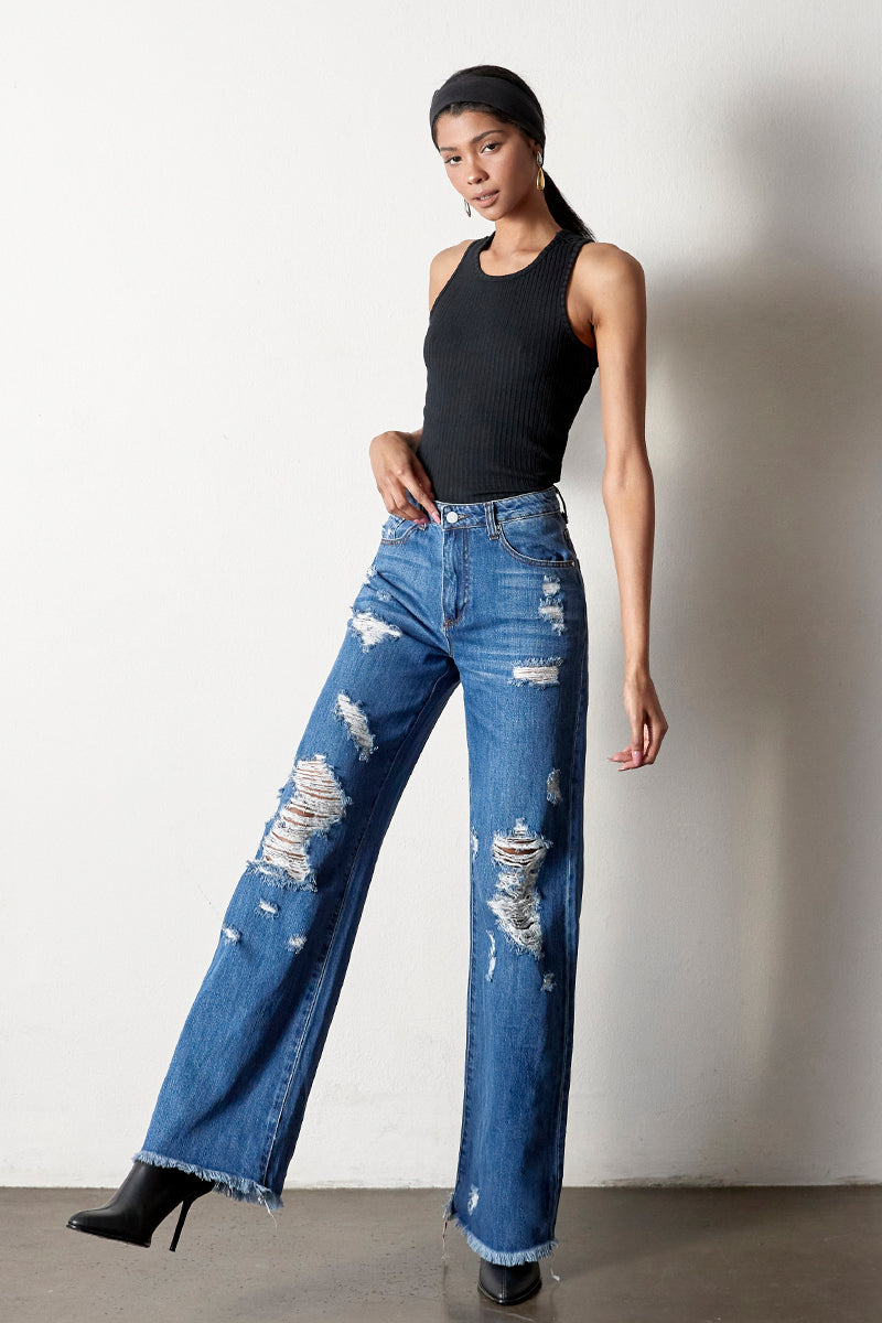 Distressed Dad Jeans - Insanegene.com