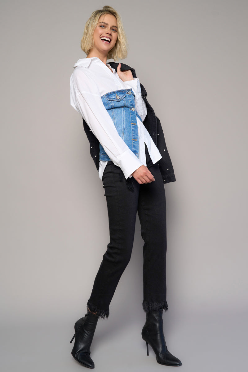 Watch Me Fly High Rise Relaxed Ankle Straight Jeans - Insanegene.com