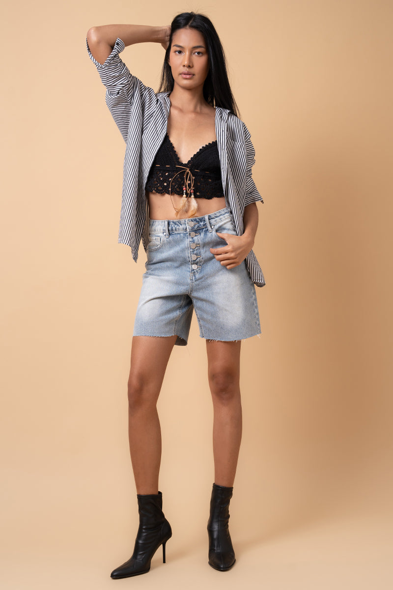 High Rise Bermuda Shorts