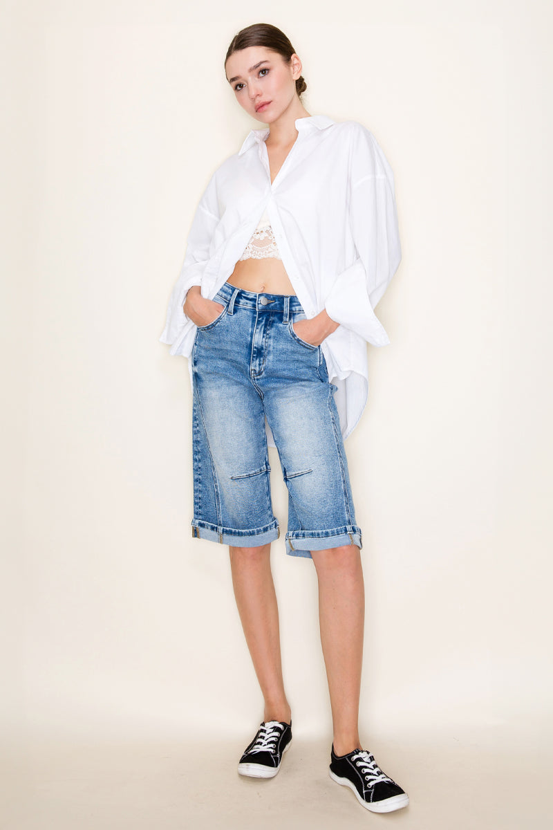 CUFFED BERMUDA SHORTS