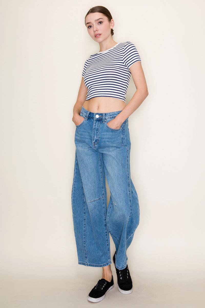 HIGH RISE BAGGY BARREL JEANS