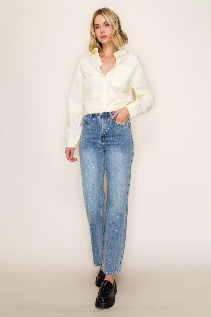 High Rise Bling Straight