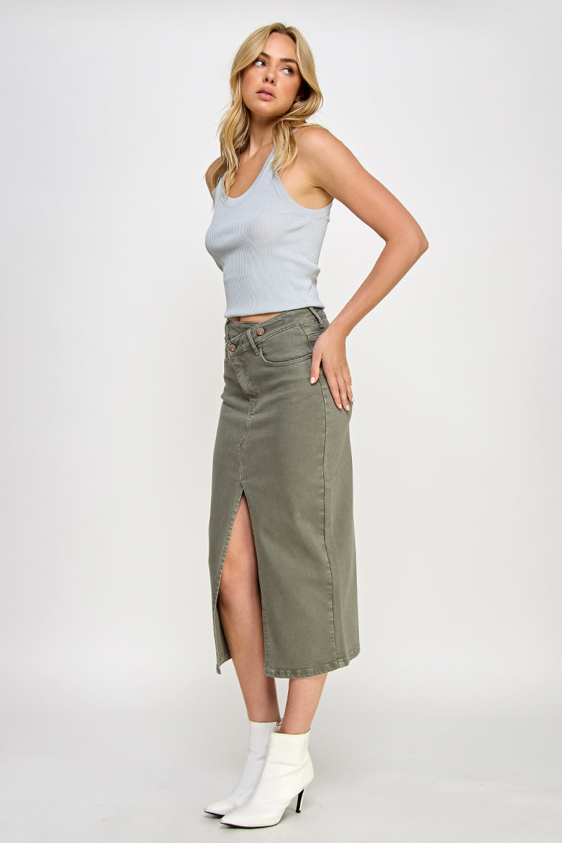 CROSSOVER MIDI SKIRT