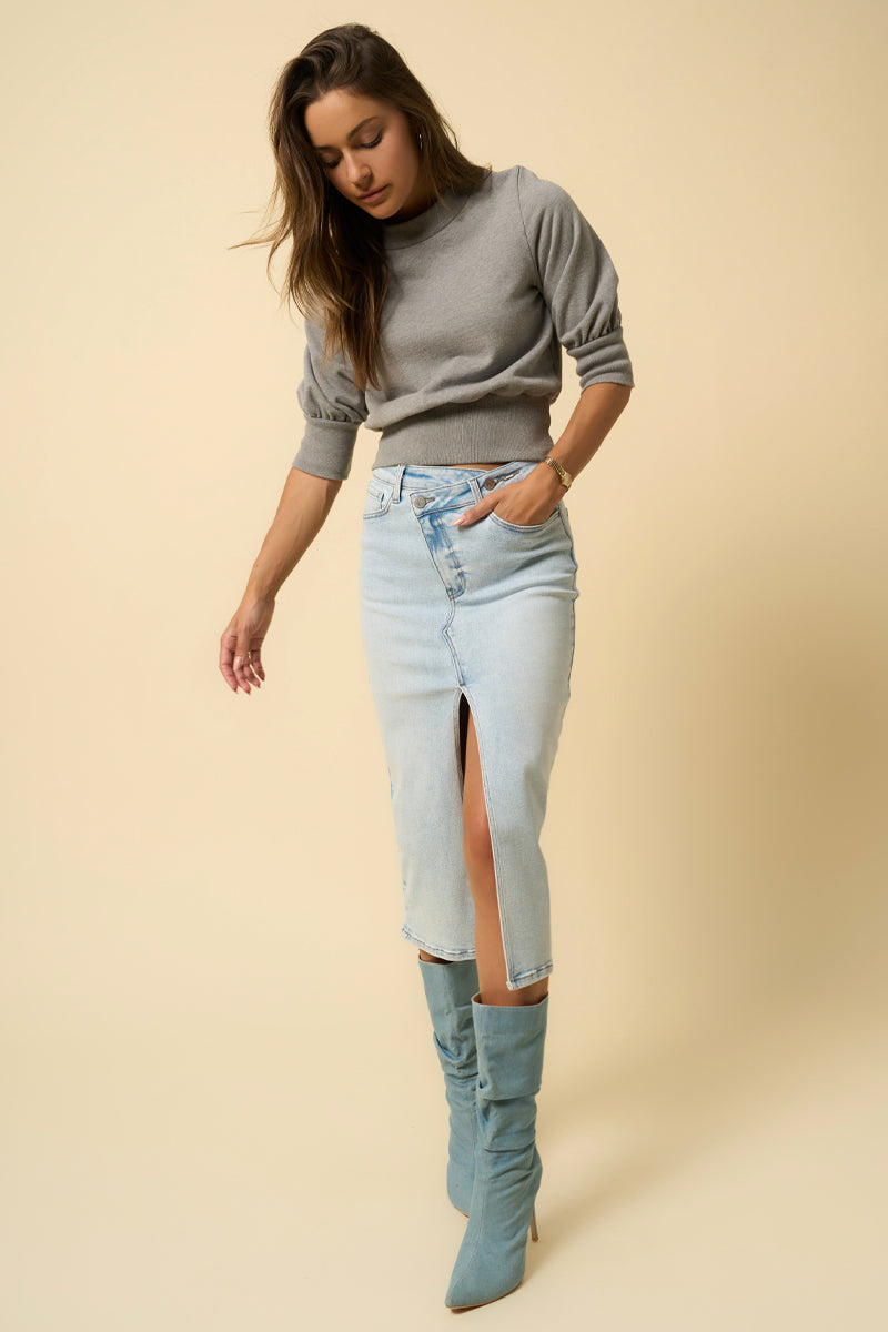 CROSSOVER MIDI SKIRT 