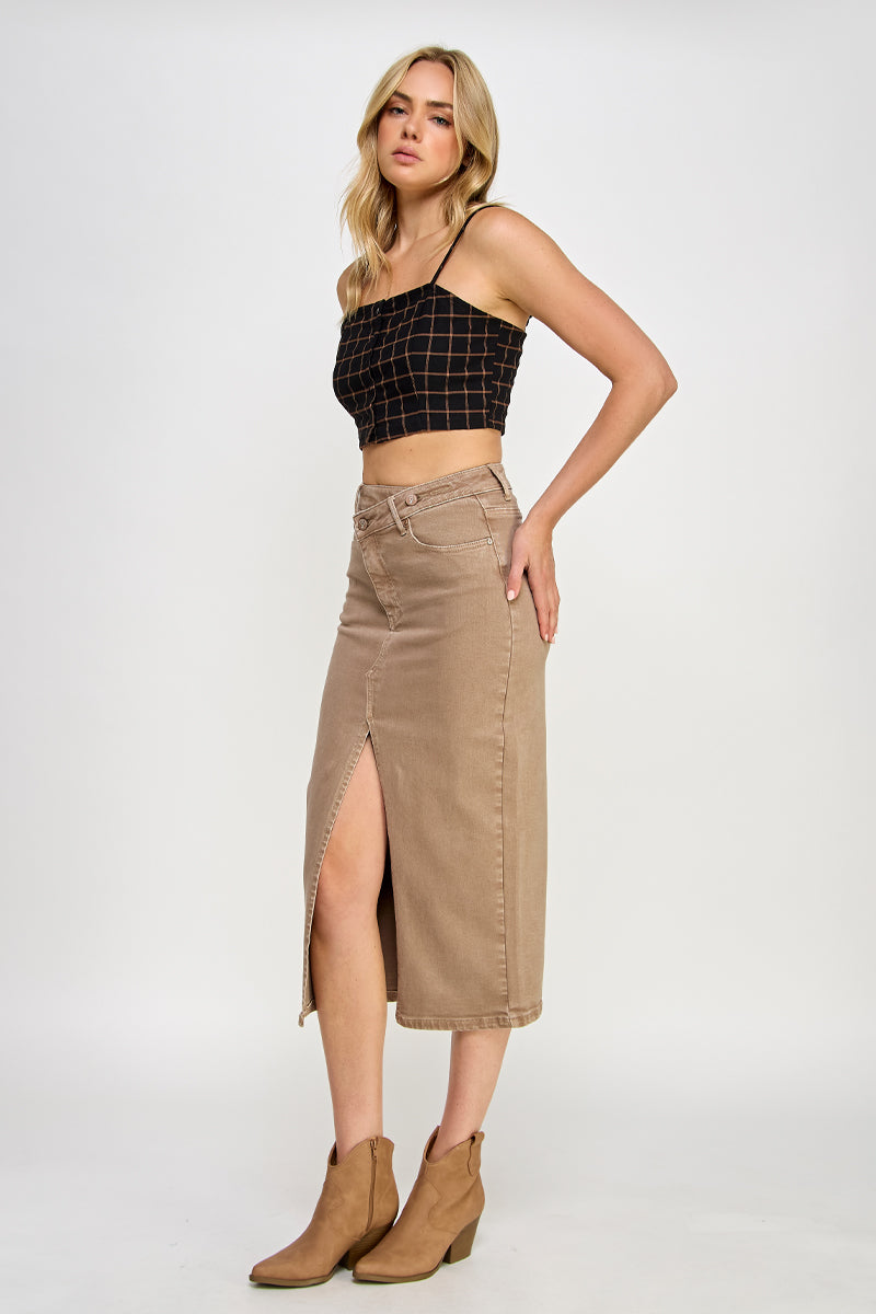 CROSSOVER MIDI SKIRT