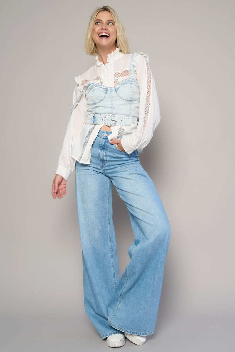 You are Mine High Rise Super Wide Leg Jeans - Insanegene.com
