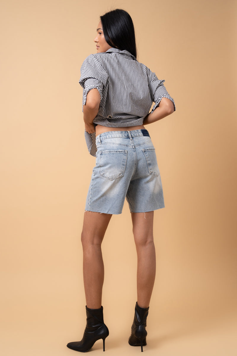 High Rise Bermuda Shorts