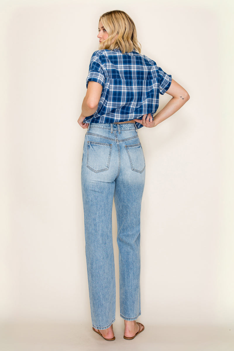 HIGH RISE STUDDED STRAIGHT