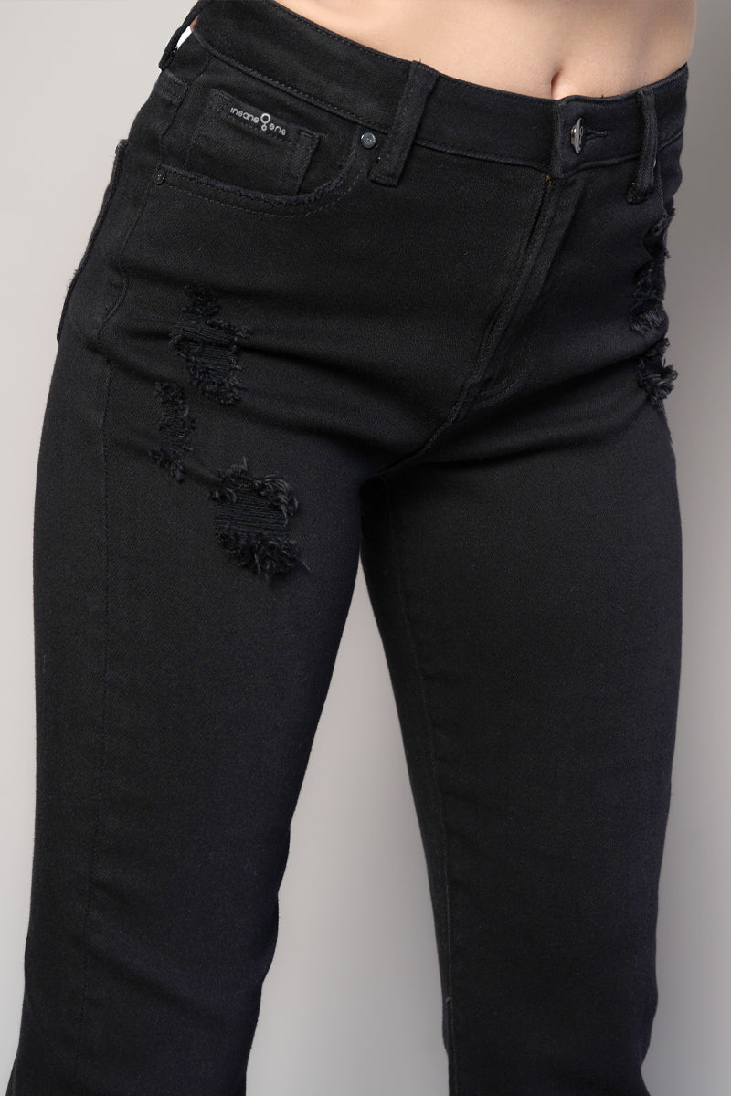 Watch Me Fly High Rise Relaxed Ankle Straight Jeans - Insanegene.com