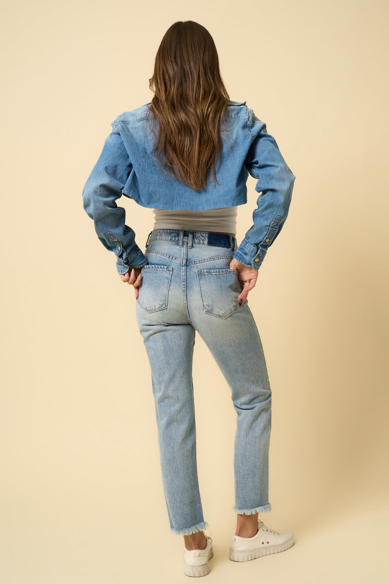 High Rise Straight Jeans - Insanegene.com