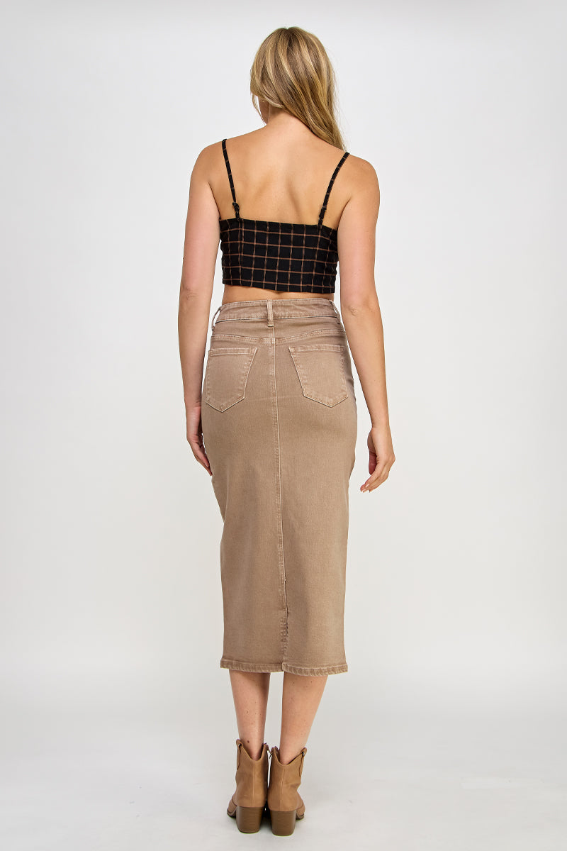CROSSOVER MIDI SKIRT