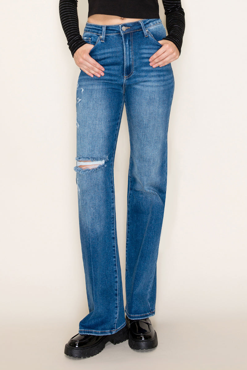 High Rise Relaxed Straight
