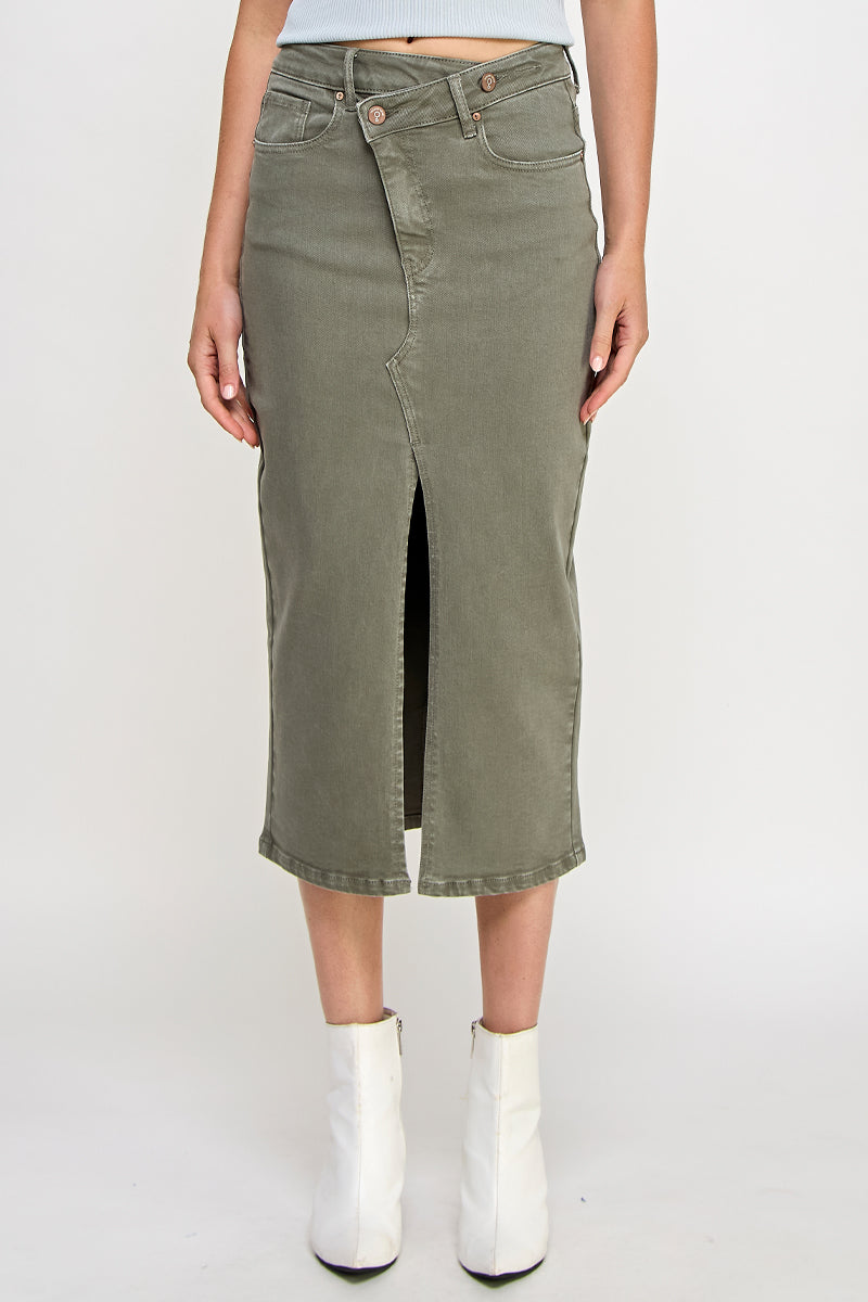 CROSSOVER MIDI SKIRT
