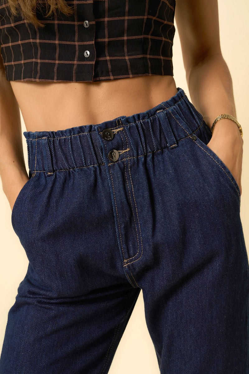 Insane High Waisted Slouchy Denim Pants - Insanegene.com