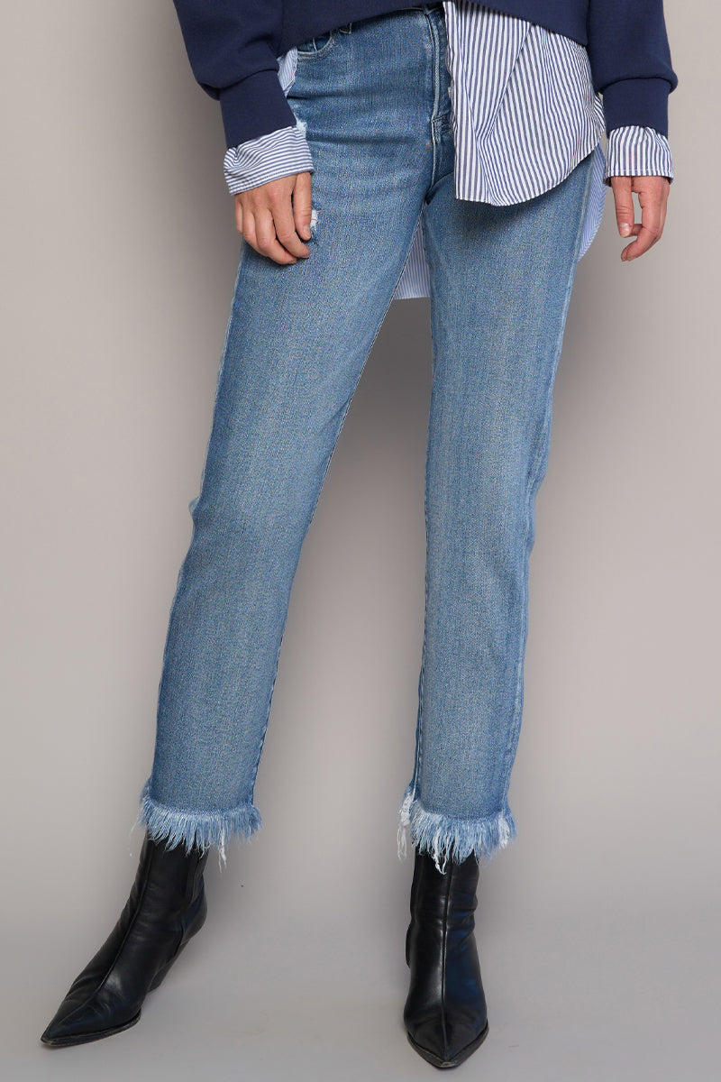 Watch me Fly Frayed Straight Jeans - Insanegene.com