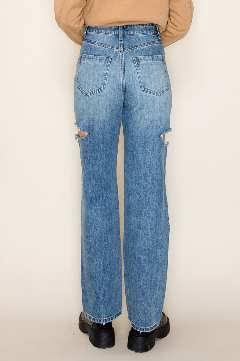 High Rise Destroyed Wide Leg