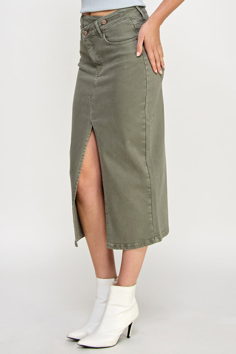 CROSSOVER MIDI SKIRT