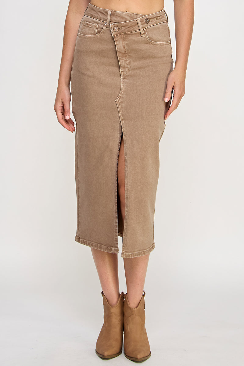 CROSSOVER MIDI SKIRT
