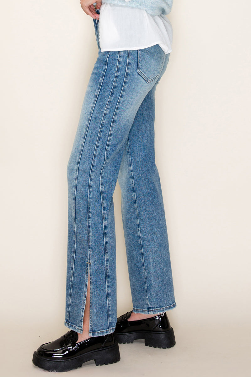 HIGH RISE SIDE SLIT WIDE LEG