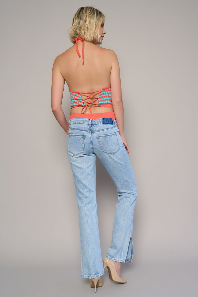 Aces Low Rise Straight Jeans