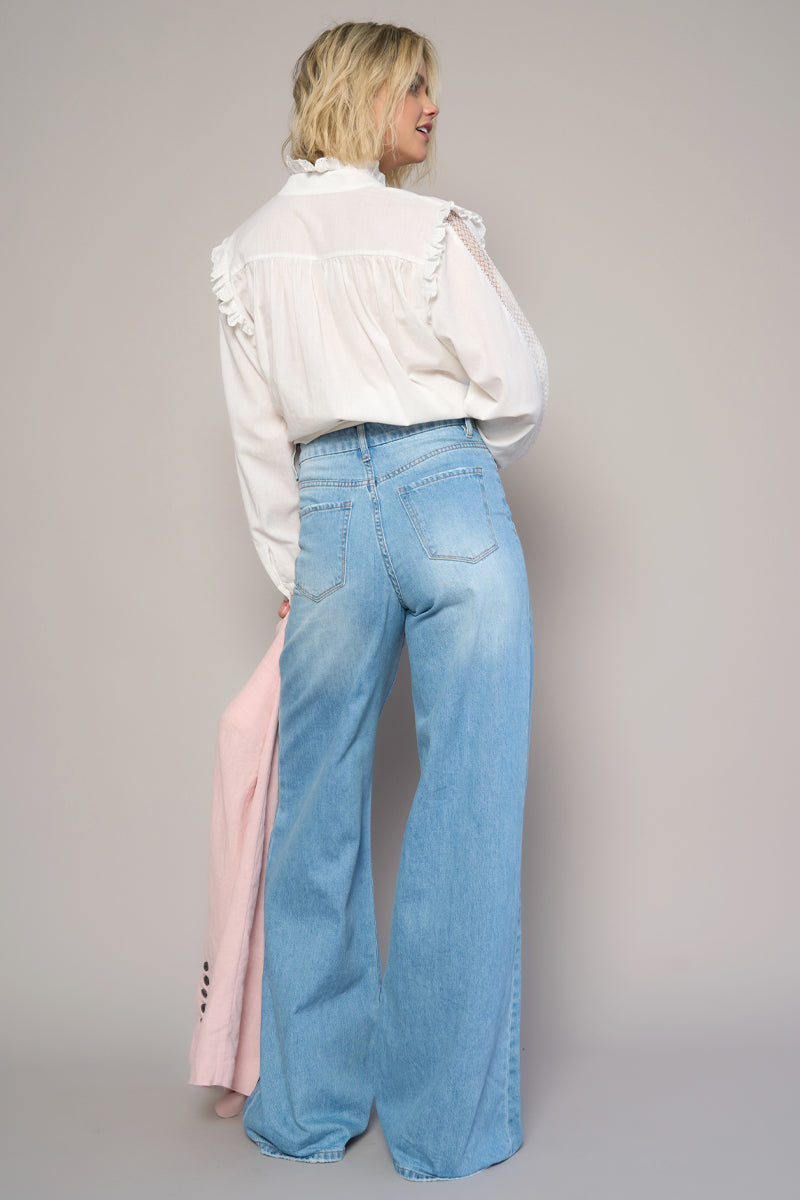 You are Mine High Rise Super Wide Leg Jeans - Insanegene.com