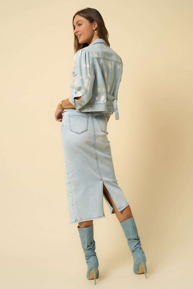 CROSSOVER MIDI SKIRT 