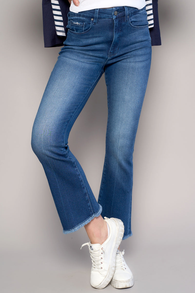 Monday Morning High Rise Crop Boot Jeans