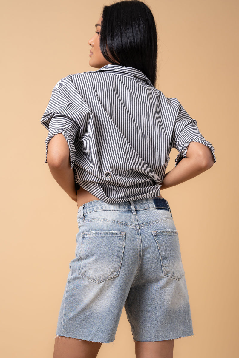 High Rise Bermuda Shorts