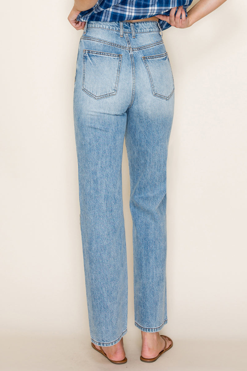 HIGH RISE STUDDED STRAIGHT