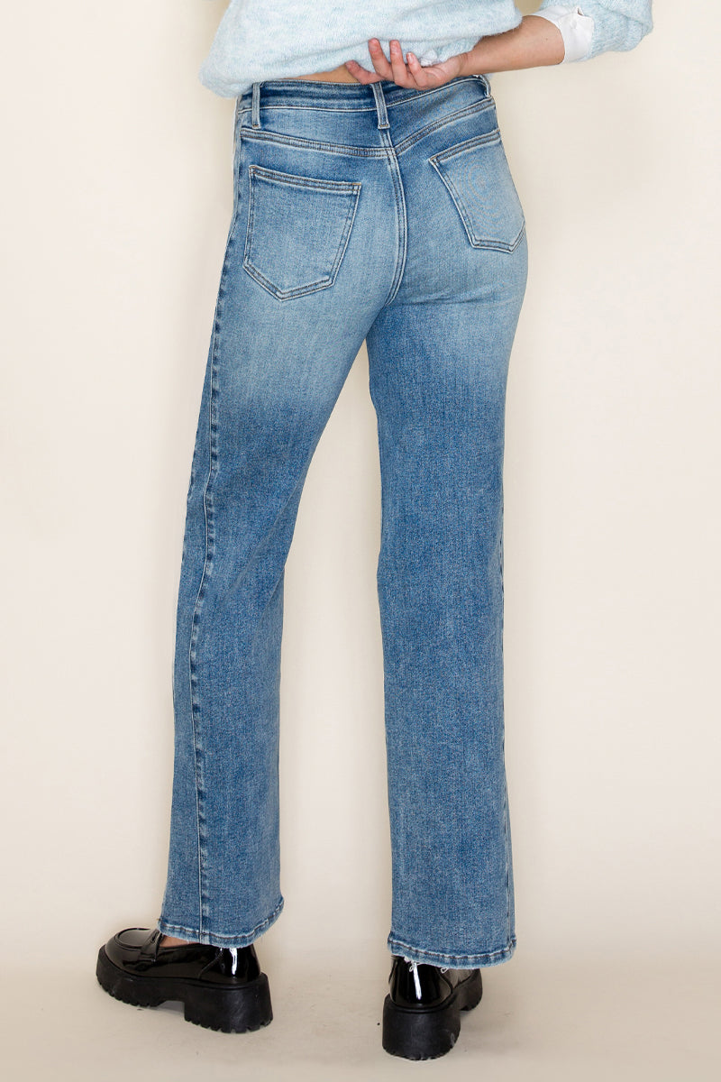 HIGH RISE SIDE SLIT WIDE LEG