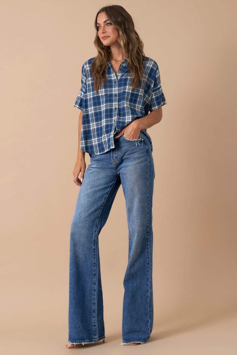 High Rise Relaxed Boot Cut Denim 