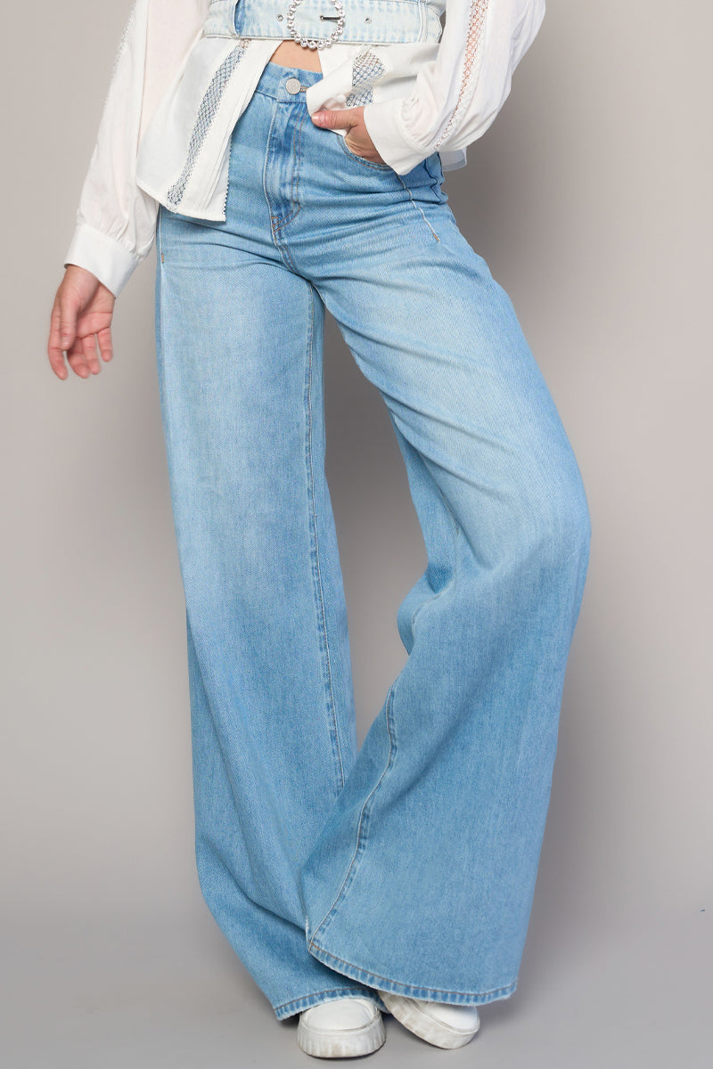 You are Mine High Rise Super Wide Leg Jeans - Insanegene.com