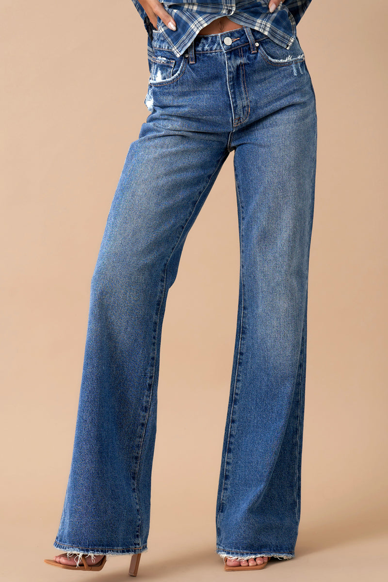 High Rise Relaxed Boot Cut Denim 