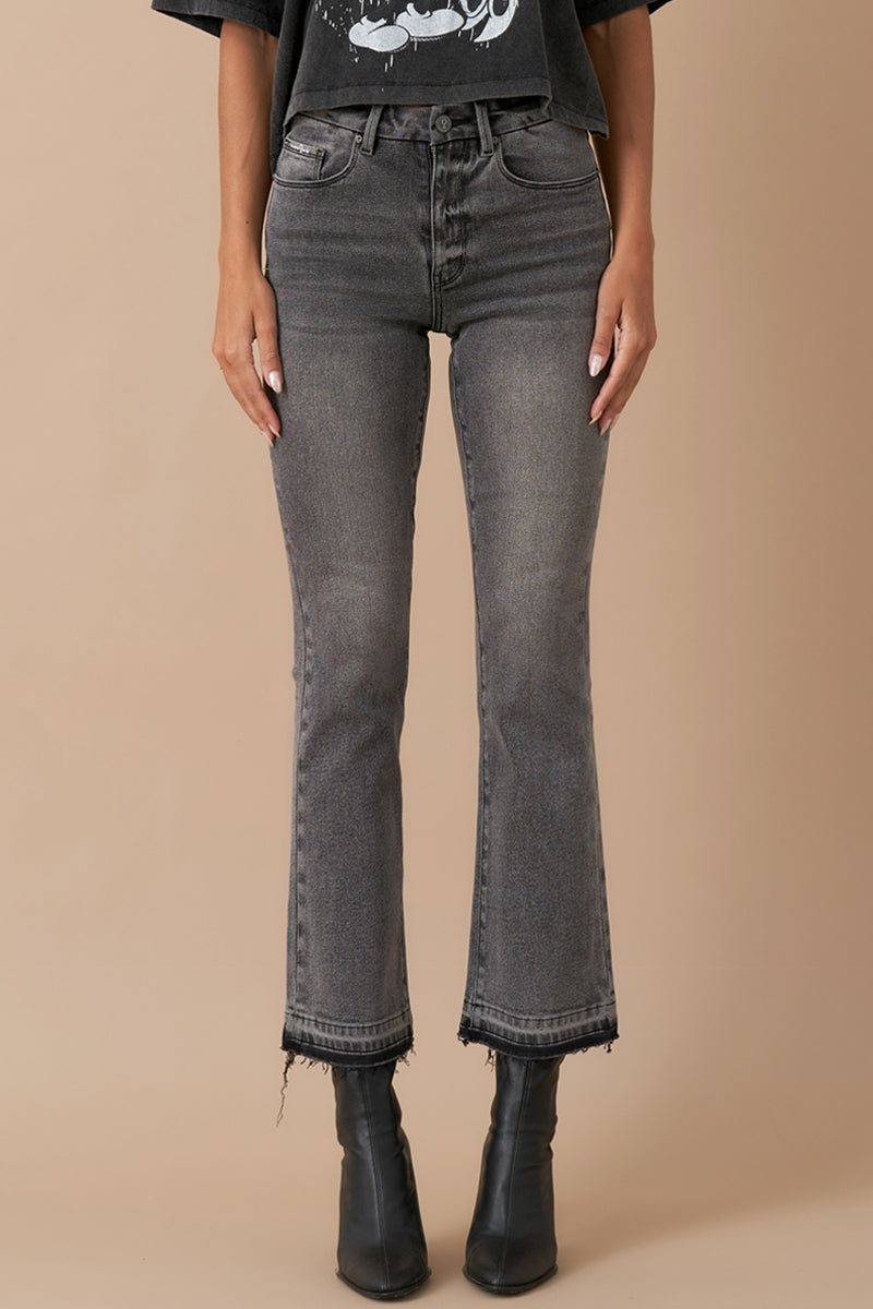 High Rise Crop Boot Denim 