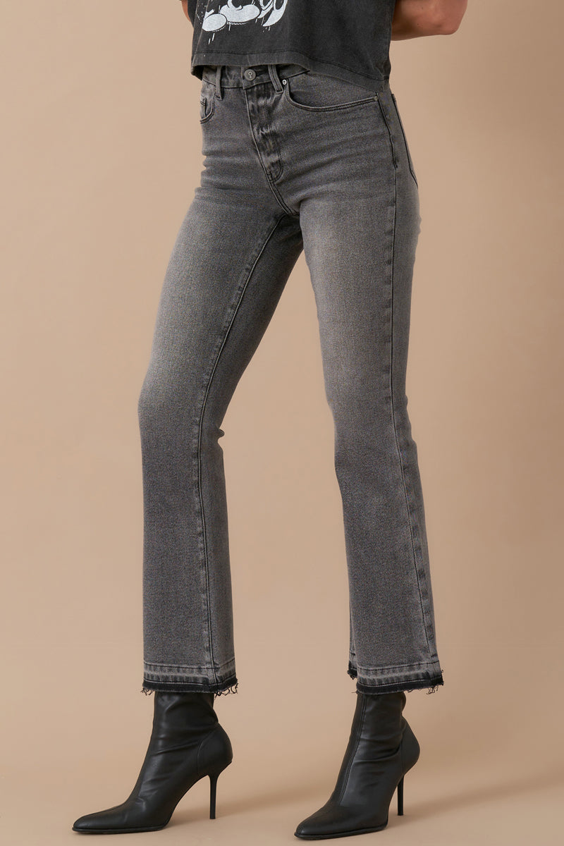 High Rise Crop Boot Denim 