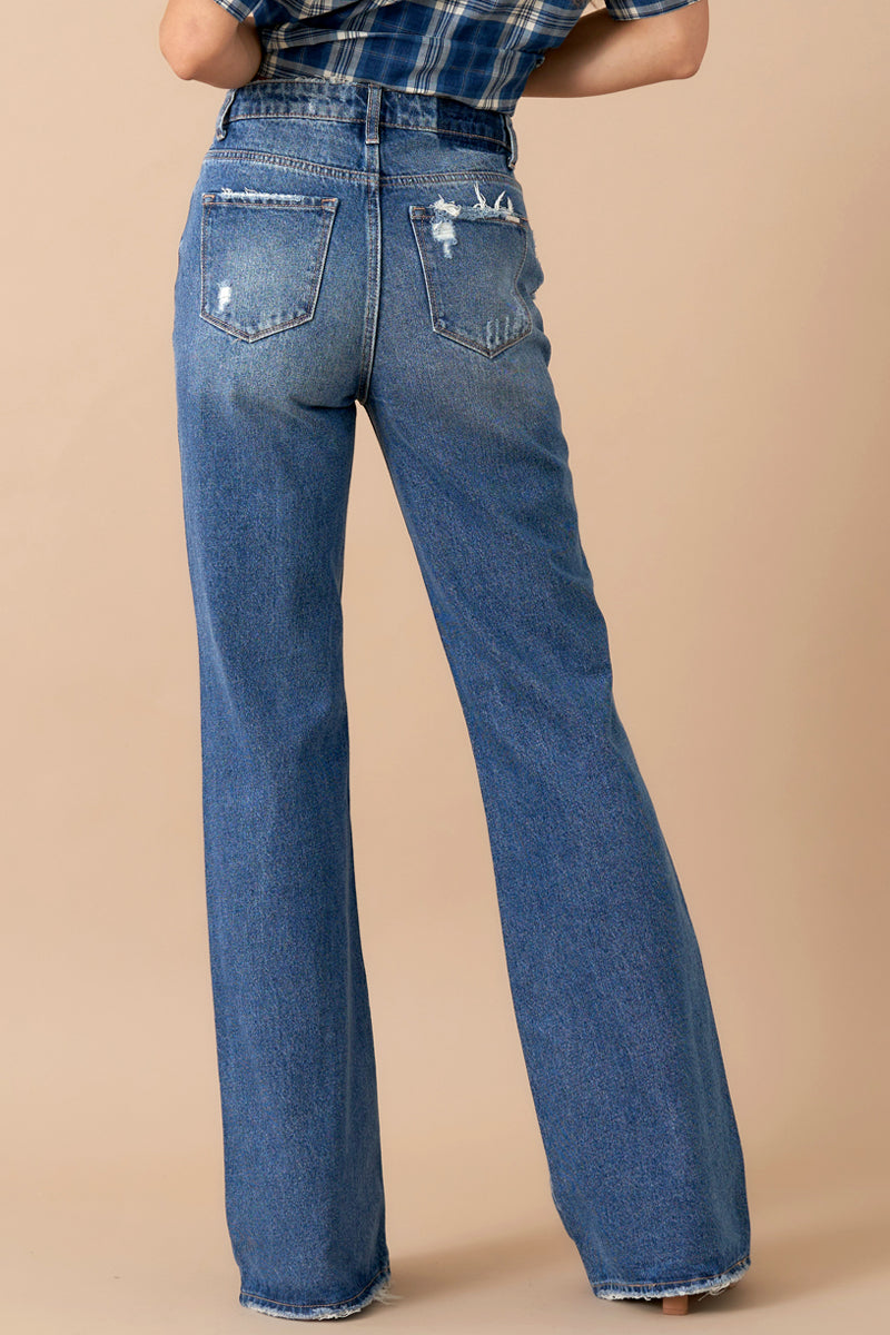 High Rise Relaxed Boot Cut Denim 