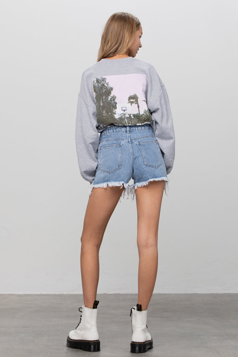 Rhinestone Denim Shorts Without Belt - Insanegene.com