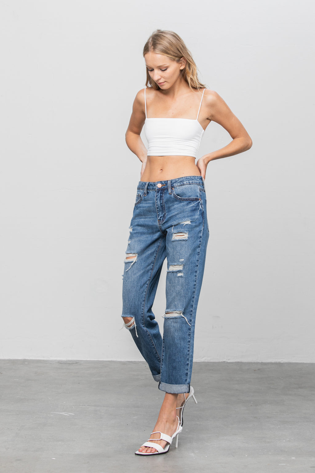 Love Dept Distressed Boyfriend Jeans - Insanegene.com