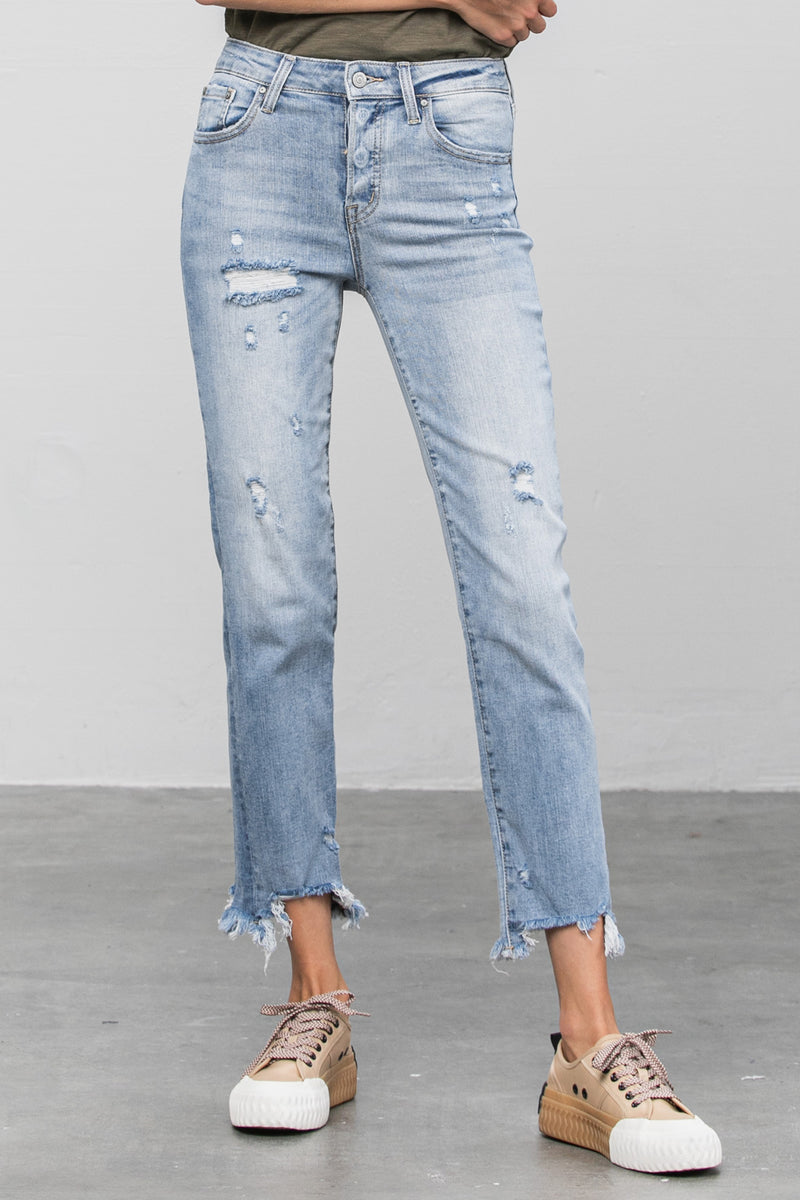 Summer Trail Mid Rise Straight Jeans - Insanegene.com