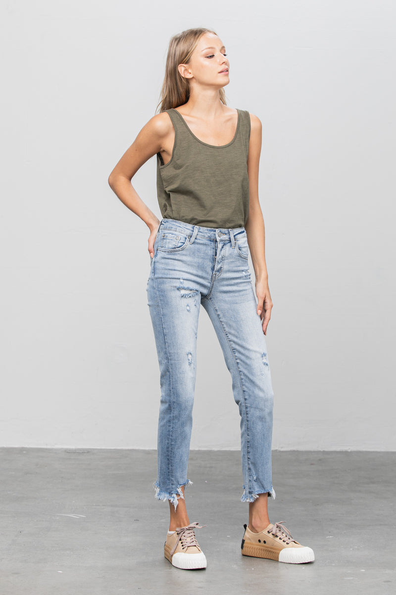 Summer Trail Mid Rise Straight Jeans - Insanegene.com