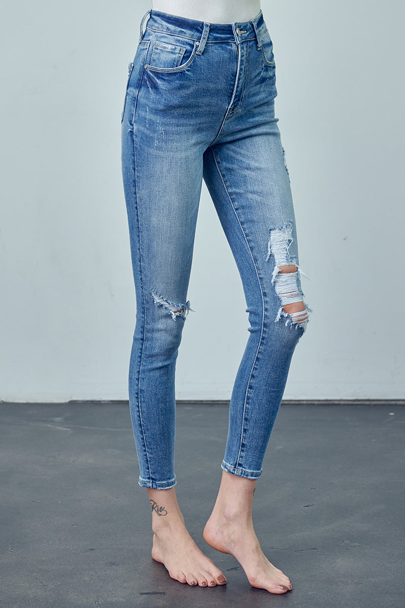 Charlize High Rise Ankle Skinny Jeans - Insanegene.com