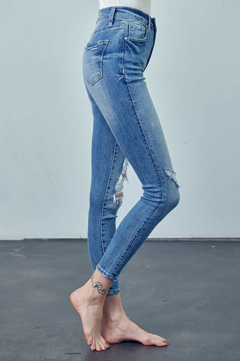 Charlize High Rise Ankle Skinny Jeans - Insanegene.com